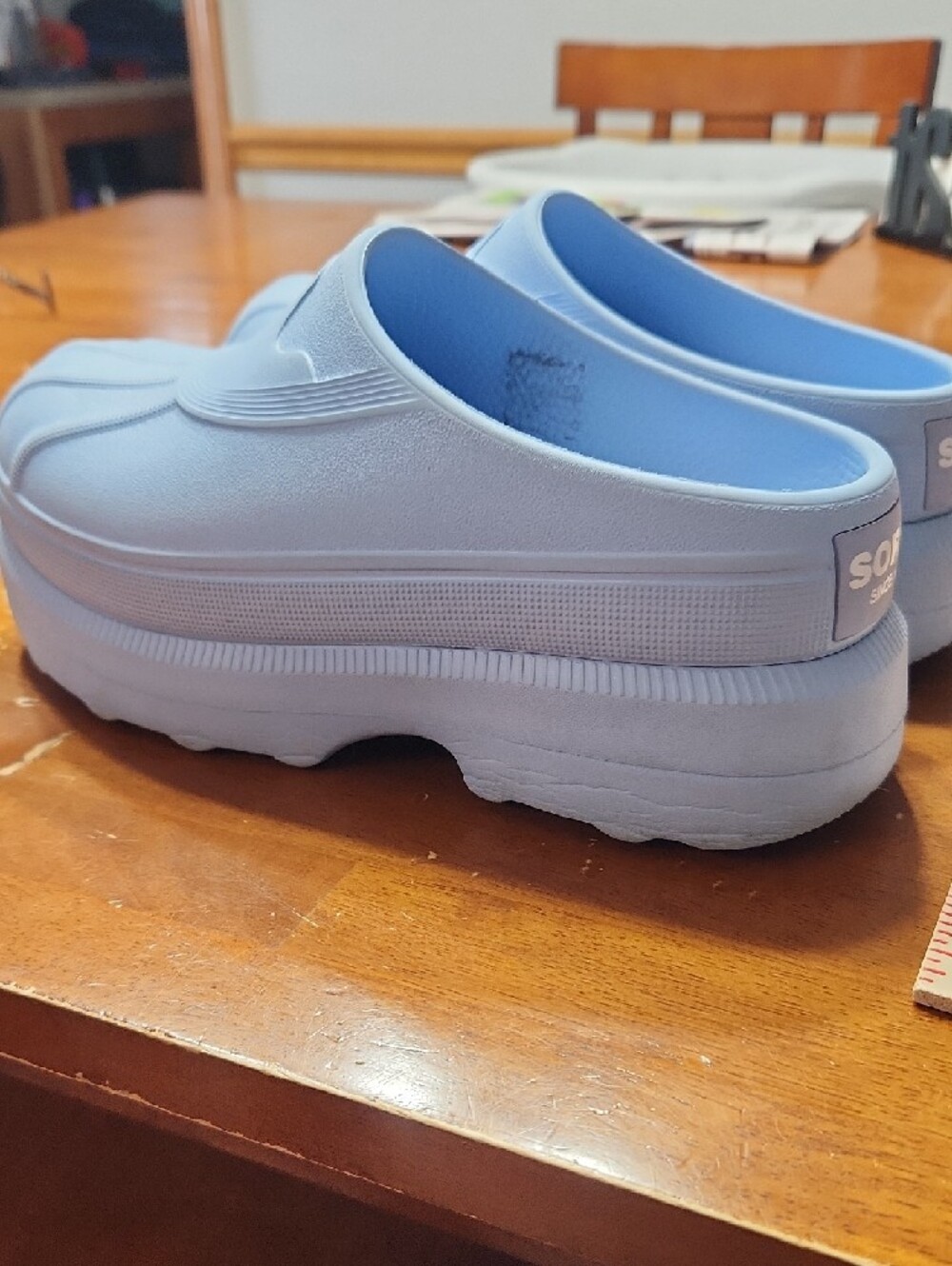 Sorel Light Blue Slip-On Clog Mules - Picture 5 of 11